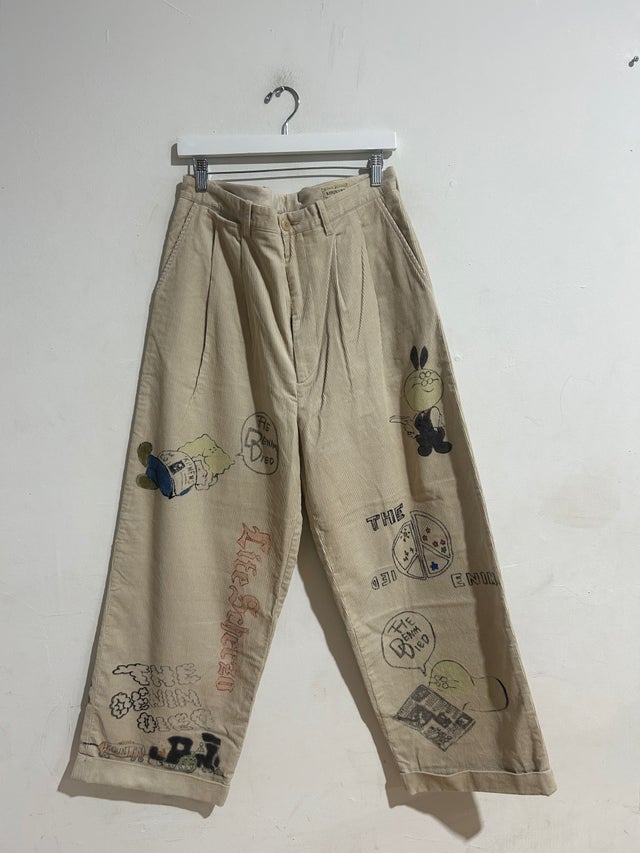 KAPITAL MEMORIAL PAINT CORDUROY IVY PANT SIZE 4 (US XL) NEW | dva